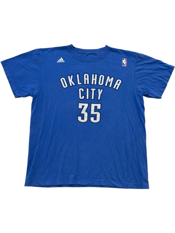 ADIDAS GRAPHIC TEE BASKETBALL BLUE MALE PRE OWNED M