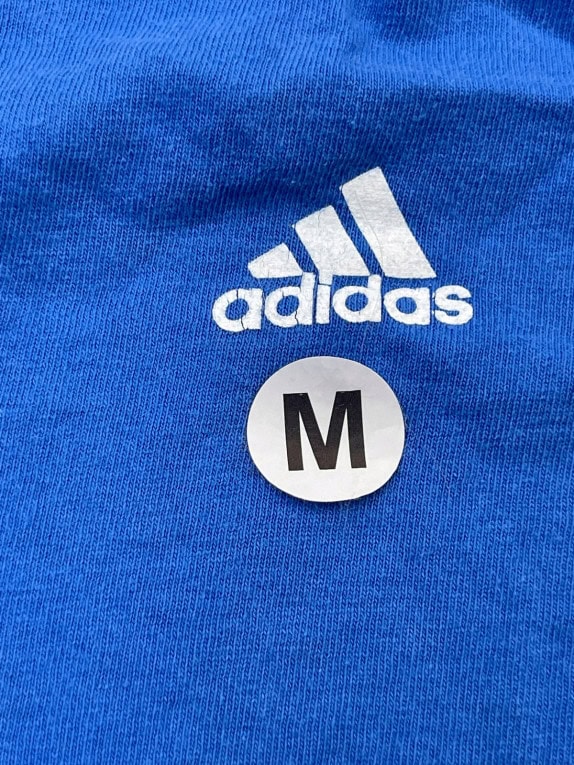 ADIDAS GRAPHIC TEE BASKETBALL BLUE MALE PRE OWNED M