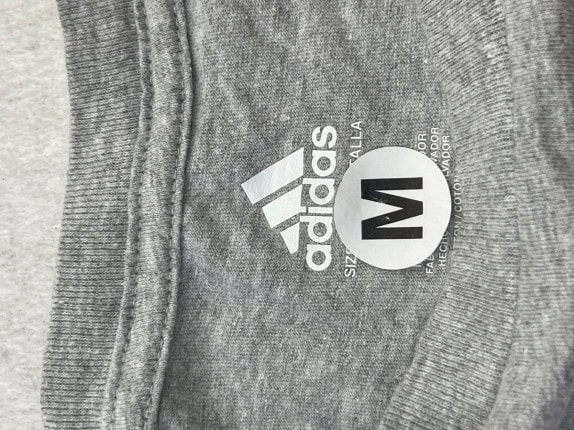 ADIDAS GRAPHIC TEE MINIMAL GREY UNISEX PRE OWNED M