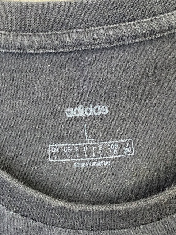 ADIDAS T SHIRT GRAPHIC MINIMAL NERO UOMO PRE OWNED L