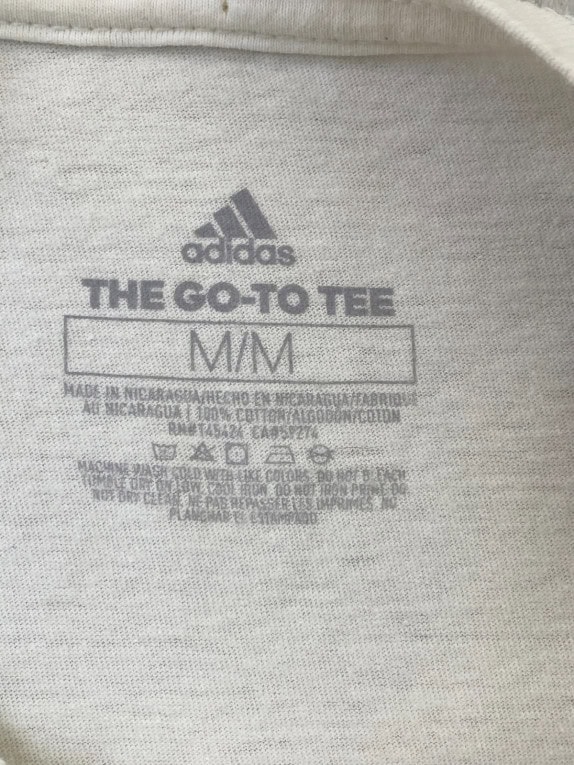 ADIDAS GRAPHIC TEE MINIMAL OFF WHITE MEN PRE OWNED M