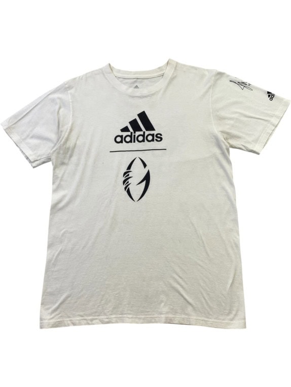ADIDAS GRAPHIC TEE MINIMAL OFF WHITE MEN PRE OWNED M
