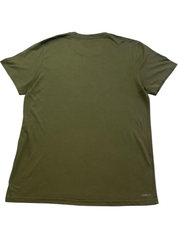 ADIDAS GRAPHIC TEE MINIMAL OLIVE MEN PRE OWNED L
