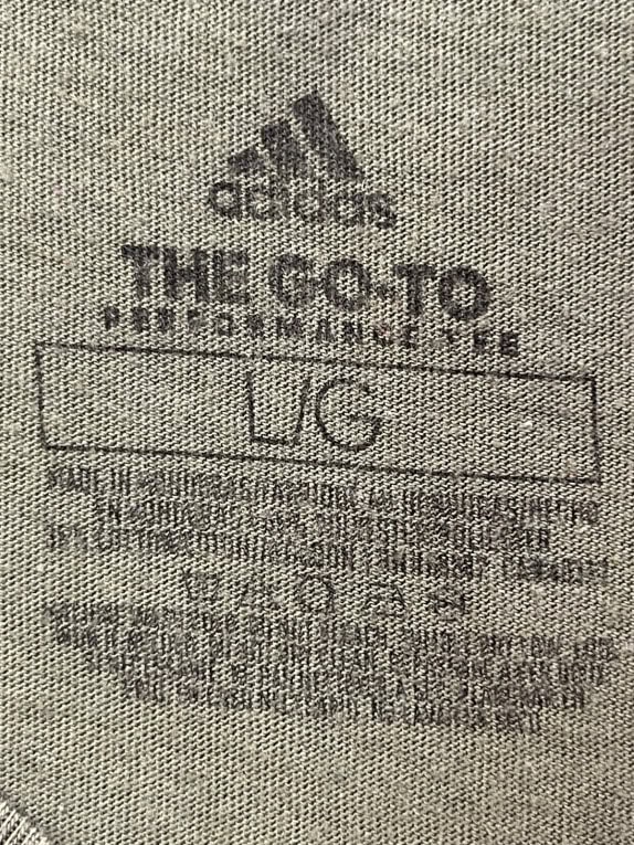 ADIDAS GRAPHIC TEE MINIMAL OLIVE MEN PRE OWNED L