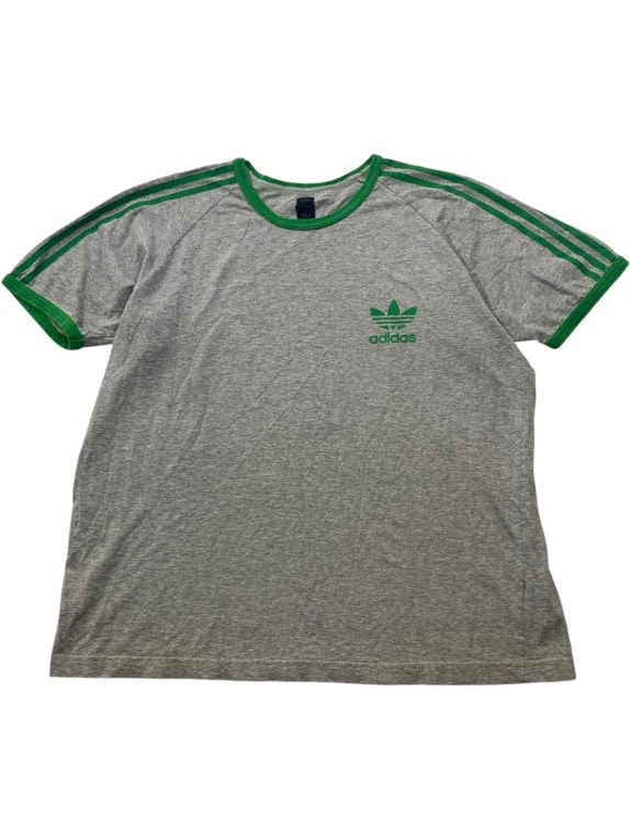ADIDAS GRAPHIC TEE RETRO ΓΚΡΙ ΠΡΑΣΙΝΟ ΑΝΤΡΙΚΟ PRE OWNED M