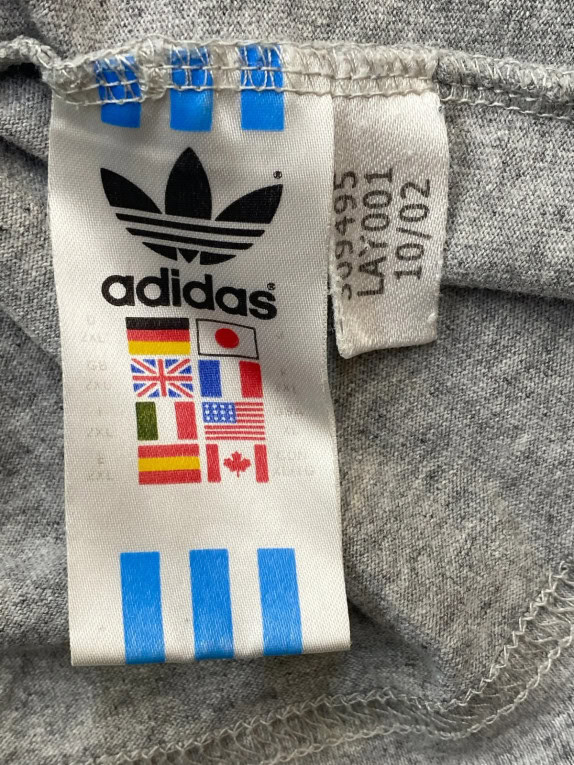 ADIDAS GRAPHIC TEE RETRO ΓΚΡΙ ΠΡΑΣΙΝΟ ΑΝΤΡΙΚΟ PRE OWNED M