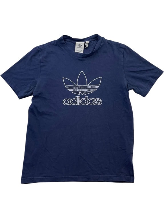 ADIDAS GRAPHIC TEE RETRO NAVY MEN PRE OWNED S