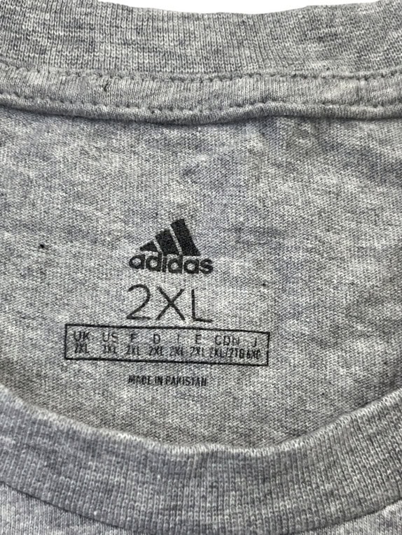 ADIDAS GRAPHIC TEE SPORTSWEAR GRIGIO UOMO PRE OWNED 2XL