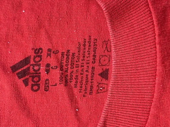 2000s ADIDAS GRAPHIC TEE SPORTY RED UOMO PRE OWNED L
