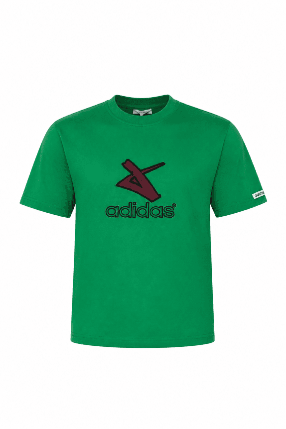 1990s ADIDAS GRAPHIC TEE STREETWEAR GREEN UOMO PRE OWNED M
