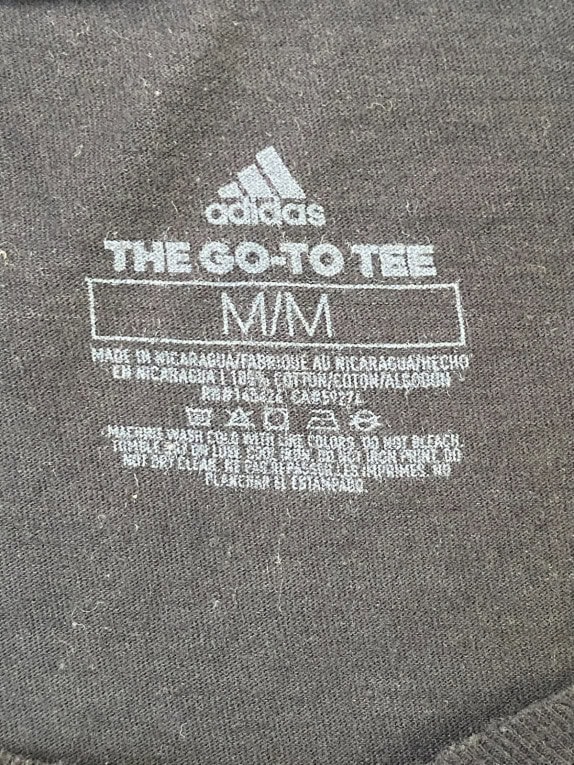 ADIDAS GRAPHIC TEE STREETWEAR BLACK MEN PRE OWNED M