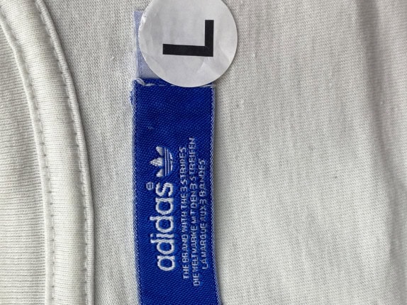 ADIDAS GRAPHIC TEE STREETWEAR OFF WHITE UNISEX PRE OWNED L
