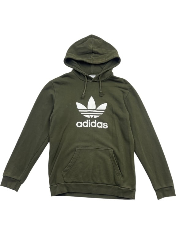 Adidas Felpa con cappuccio Big Logo kaki unisex L