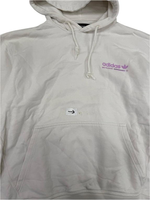 ADIDAS HOODIE L - OFF-WHITE - Built for Purpose Μωβ Print