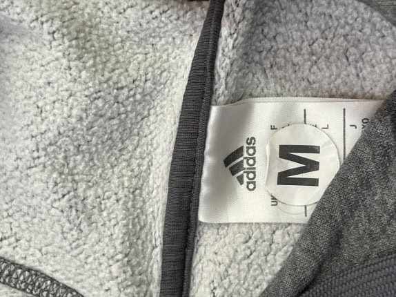 ADIDAS HOODIE MINIMAL GREY MENS PRE OWNED M
