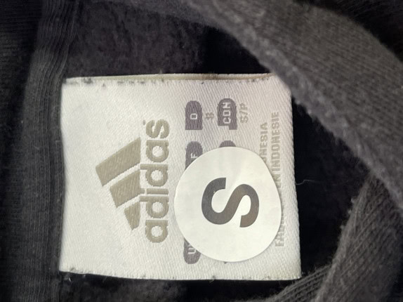 ADIDAS FELPA CON CAPPUCCIO STREETWEAR NERO UOMO PRE OWNED S