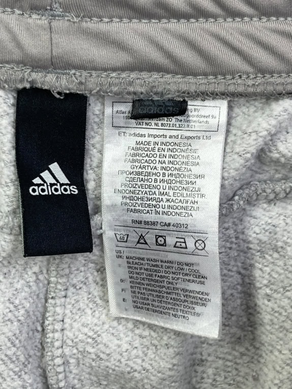 ADIDAS PANTALONI JOGGER SPORTSWEAR GRIGIO UOMO PRE OWNED