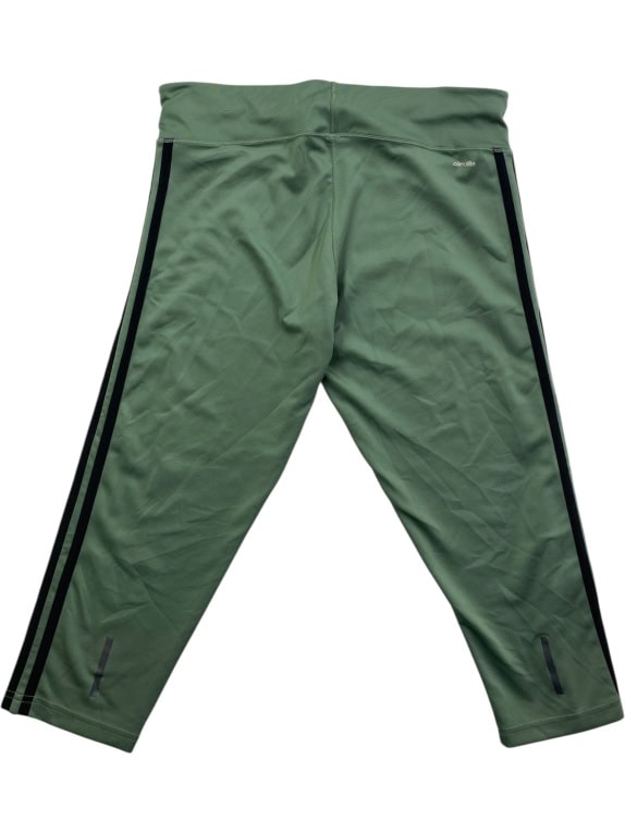 Adidas 3/4 Leggings Athletic Logo Green Women’s M