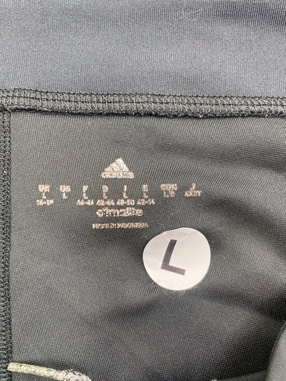 ADIDAS 3/4 Training Leggings Climalite Minimal Logo Black Women’s L