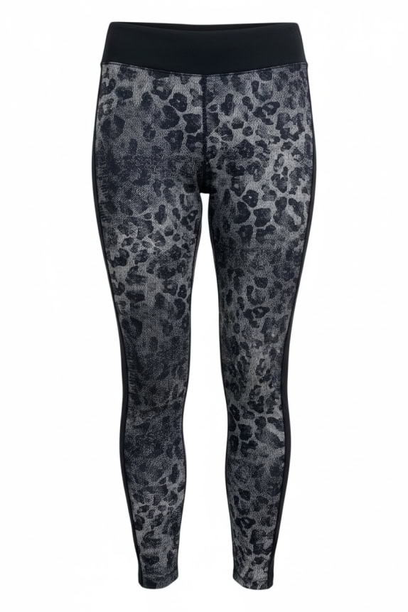 ADIDAS Κολάν Animal Print Logo Μαύρο Γκρι Γυναικείο L