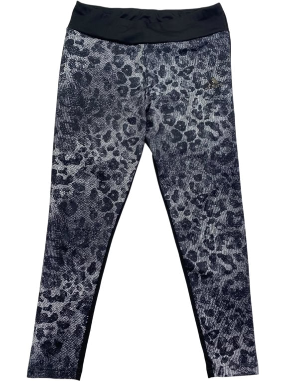 ADIDAS Leggings Animal Print Logo Black Grey Women’s L