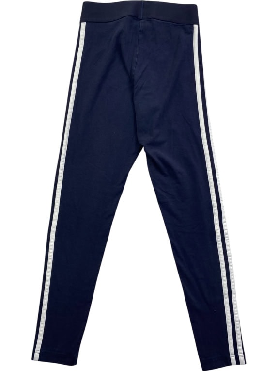 ADIDAS leggings sportivi logo blu da donna XS