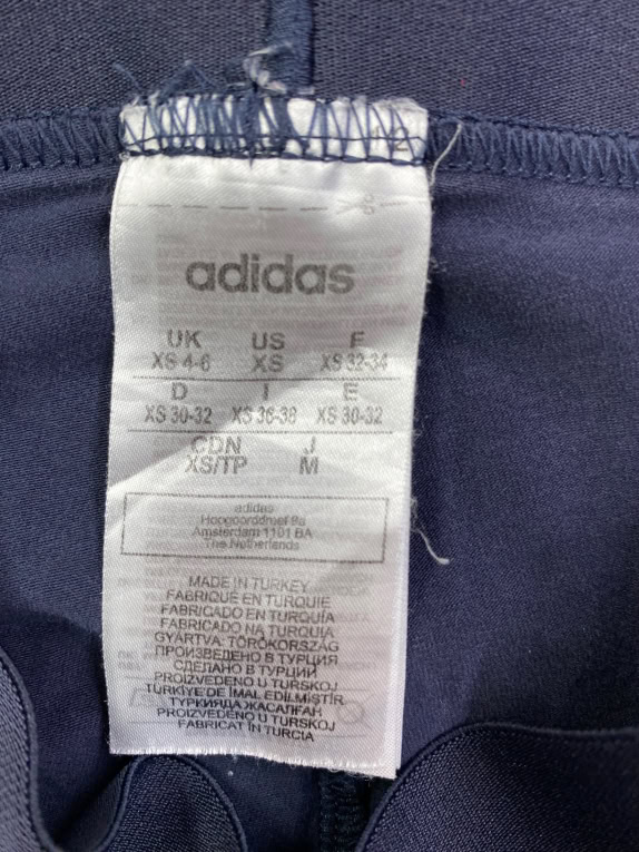 ADIDAS leggings sportivi logo blu da donna XS
