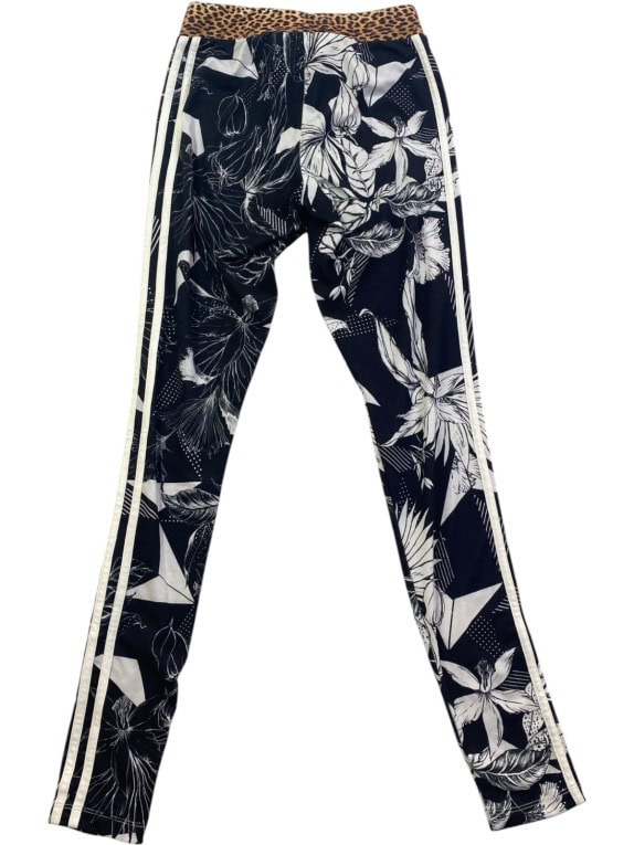 ADIDAS LEGGINGS GRAPHIC BLACK WOMENS PRE OWNED S