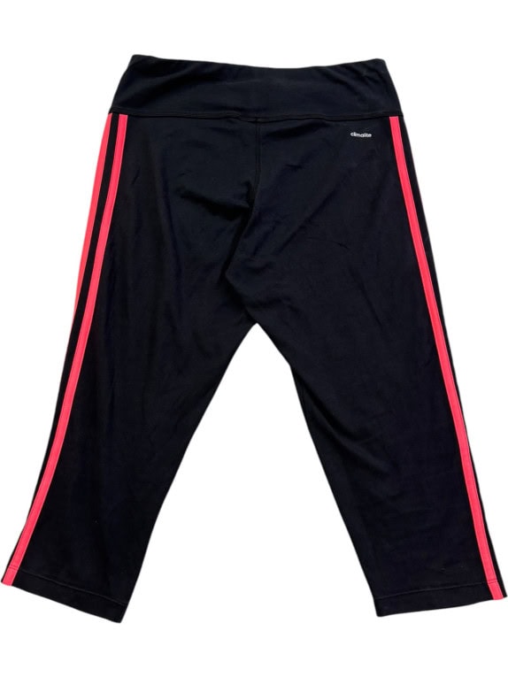 ADIDAS LEGGINGS CAPRI SPORTSWEAR NERO ROSA DONNA PRE OWNED M