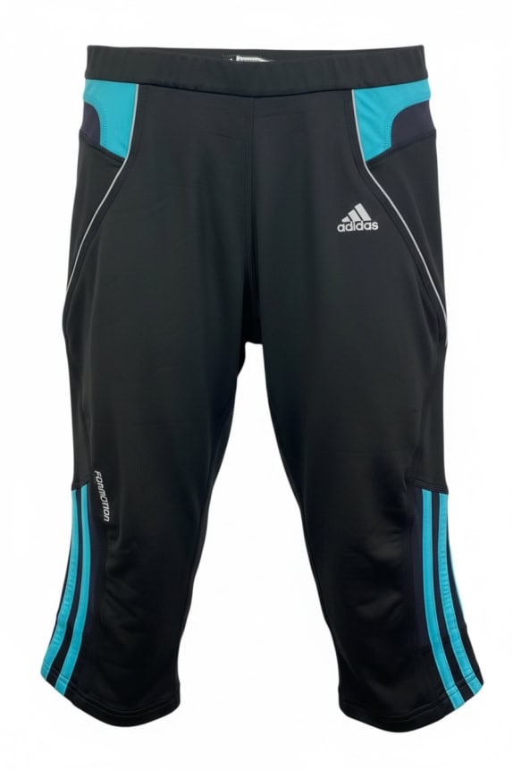 ADIDAS leggings RESPONSE FORMOTION neri con azzurro da donna S