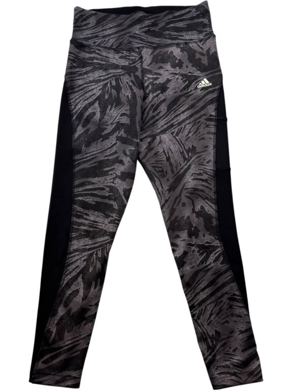 ADIDAS LEGGINGS SPORTSWEAR GRAPHIC NERO DONNA PRE OWNED M