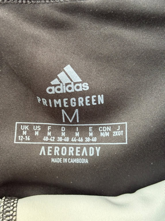 ADIDAS LEGGINGS SPORTSWEAR GRAPHIC NERO DONNA PRE OWNED M