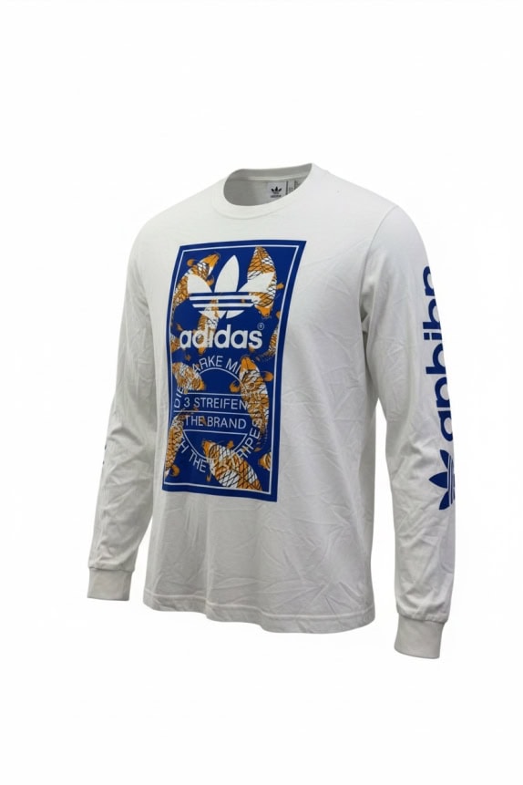 ADIDAS ΜΑΚΡΥΜΑΝΙΚΗ ΜΠΛΟΥΖΑ BIG LOGO ΛΕΥΚΗ UNISEX XL