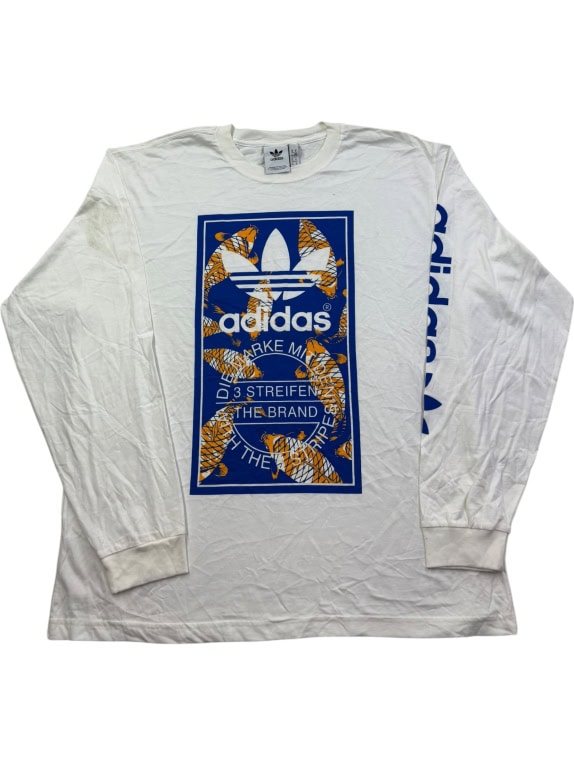 ADIDAS ΜΑΚΡΥΜΑΝΙΚΗ ΜΠΛΟΥΖΑ BIG LOGO ΛΕΥΚΗ UNISEX XL