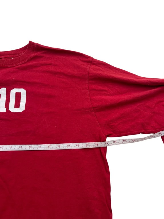 ADIDAS MAGLIA A MANICHE LUNGHE COLLEGIATE ROSSA UOMO PRE OWNED L