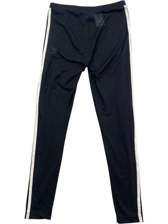 Adidas Black Athletic Leggings with Stripes Women’s L