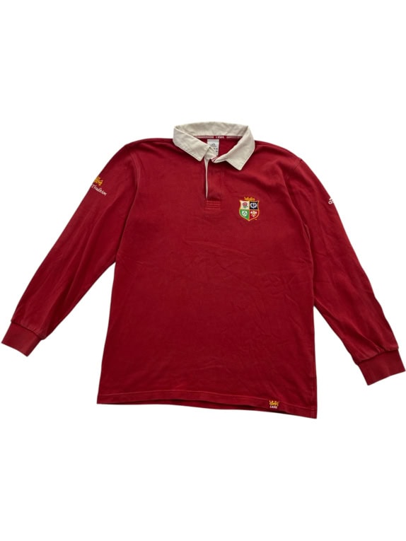 ADIDAS RUGBY SHIRT VINTAGE BRITISH & IRISH LIONS RED MEN'S M