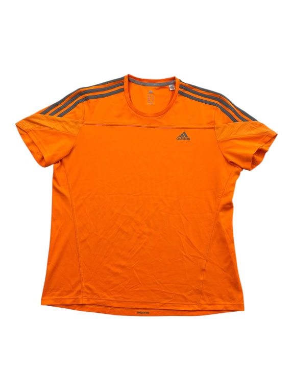 ADIDAS ΜΠΛΟΥΖΑ T-SHIRT CLIMALITE ΡΙΓΕΣ ΠΟΡΤΟΚΑΛΙ ΑΝΔΡΙΚΟ XL