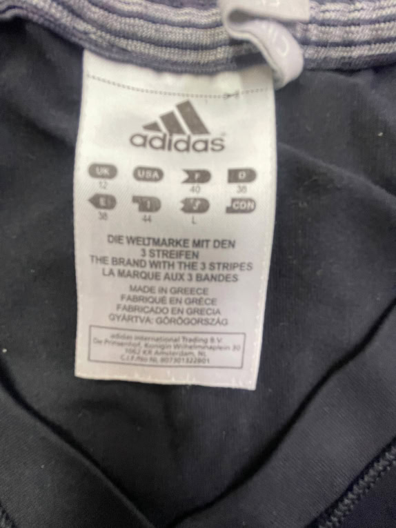 ADIDAS T-shirt sportiva con logo V nero da donna S