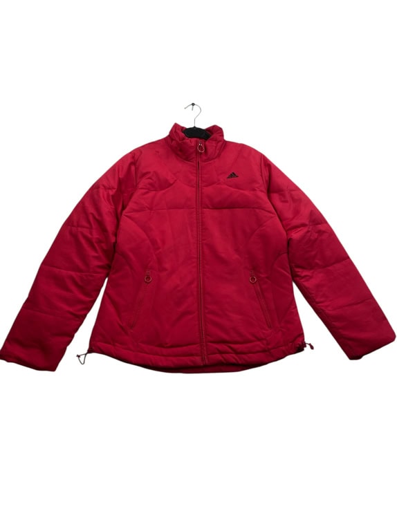 Adidas Μπουφάν Puffer Casual Λογότυπο Κόκκινο Γυναικείο M/L