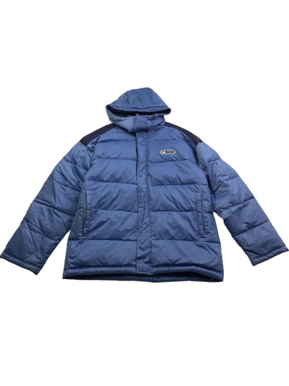 Adidas Giacca Puffer Vintage con Logo Blu da Uomo M