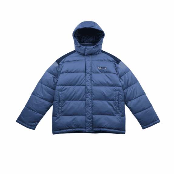 Adidas Giacca Puffer Vintage con Logo Blu da Uomo M
