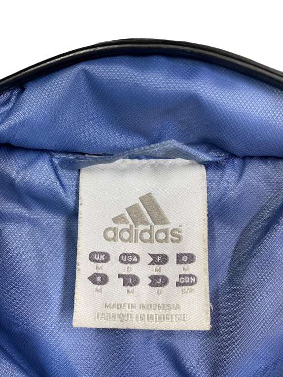 Adidas Giacca Puffer Vintage con Logo Blu da Uomo M