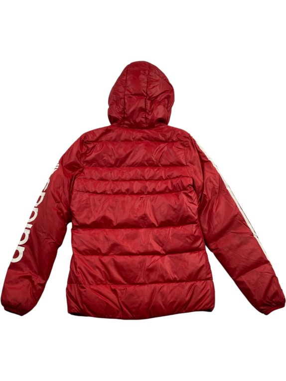 Adidas NEO Μπουφάν Puffer Hooded Logo Κόκκινο Γυναικείο S