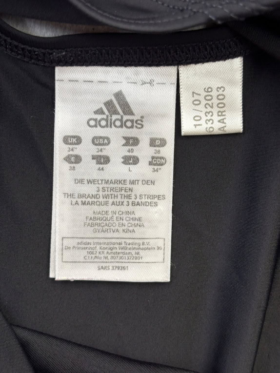 ADIDAS SWIMSUIT ATHLETIC BLACK WOMEN PRE OWNED
