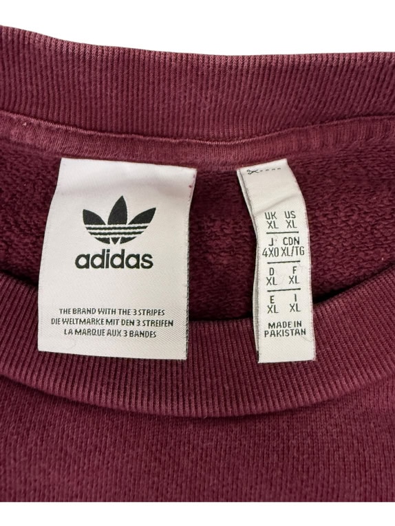 ADIDAS ORIGINALS ΦΟΥΤΕΡ ΒΥΣΣΙΝΙ (BURGUNDY) ΜΕ ΜΕΓΑΛΟ LOGO - XL