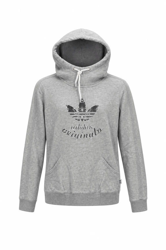 00s ADIDAS ORIGINALS HOODIE STREETWEAR GREY MEN PRE OWNED M