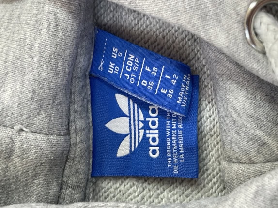 00s ADIDAS ORIGINALS FELPA CON CAPPUCCIO STREETWEAR GRIGIO UOMO PRE OWNED M