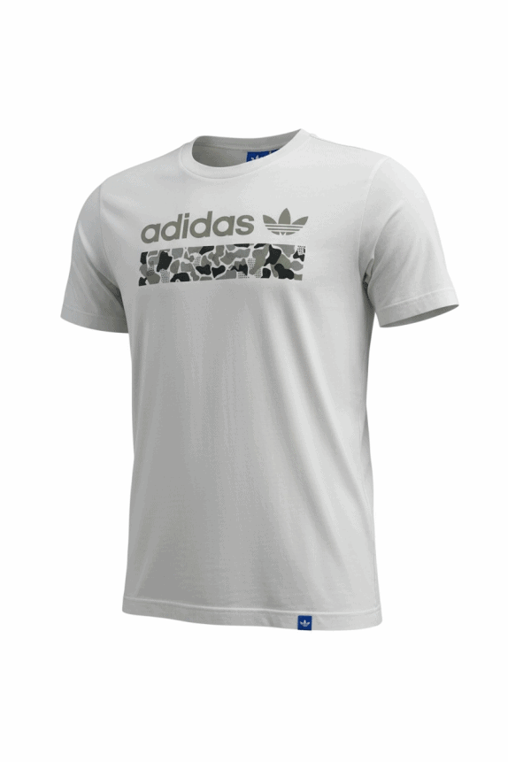 ADIDAS ORIGINALS T-SHIRT WITH CAMO LOGO WHITE MEN'S L