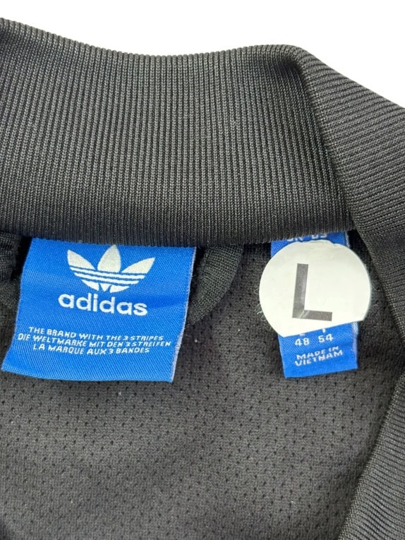 ADIDAS ORIGINALS TRACK JACKET SPORTSWEAR BLACK UNISEX PRE OWNED L